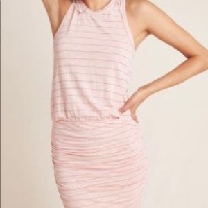 NWT Anthropologie Sundry ruched racerback dress